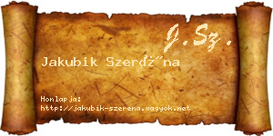 Jakubik Szeréna névjegykártya